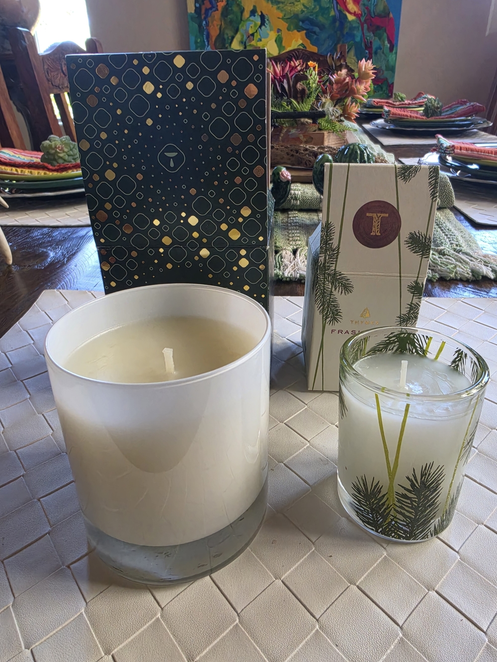 Thymes & Trapp Candles - Frasier Fir & Festive Collection White Fir New in Boxes